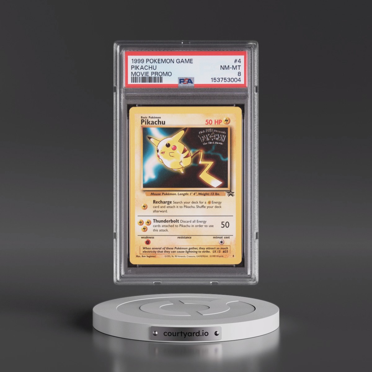 1999 Pokémon Game Movie #4 Pikachu - Movie Promo (PSA 8 NM-MT)