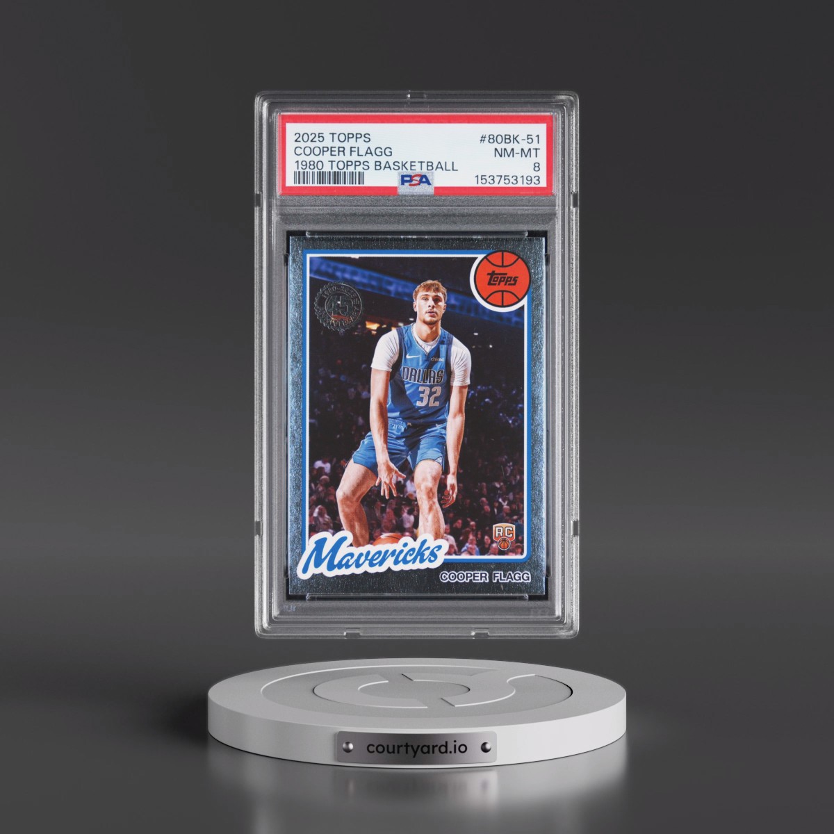 2025 Topps 1980-81 Topps Basketball #80BK-51 Cooper Flagg (PSA 8 NM-MT)