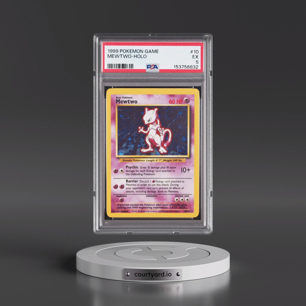 1999 Pokémon Game #10 Mewtwo - Holo (PSA 5 EX)
