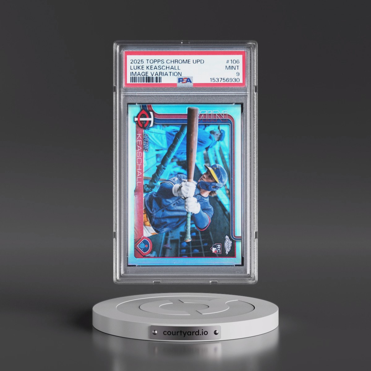 2025 Topps Chrome Update Luke Keaschall - Image Variation #106 PSA 9
