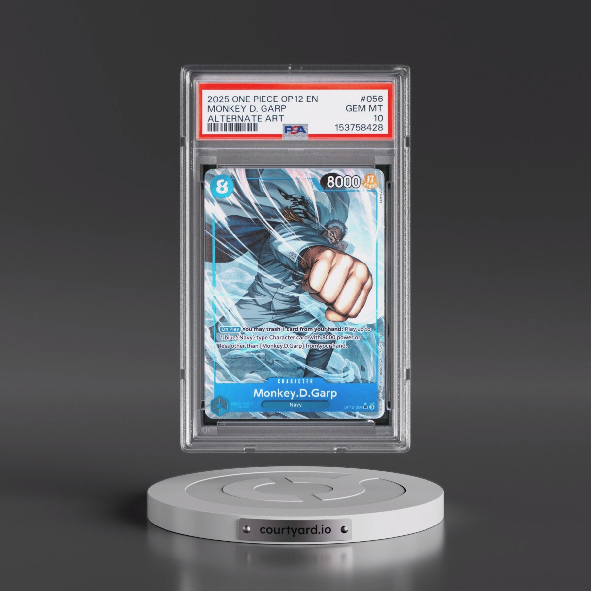 2025 One Piece OP12-Legacy of the Master #056 Monkey D. Garp - Alternate Art (PSA 10 GEM MINT)
