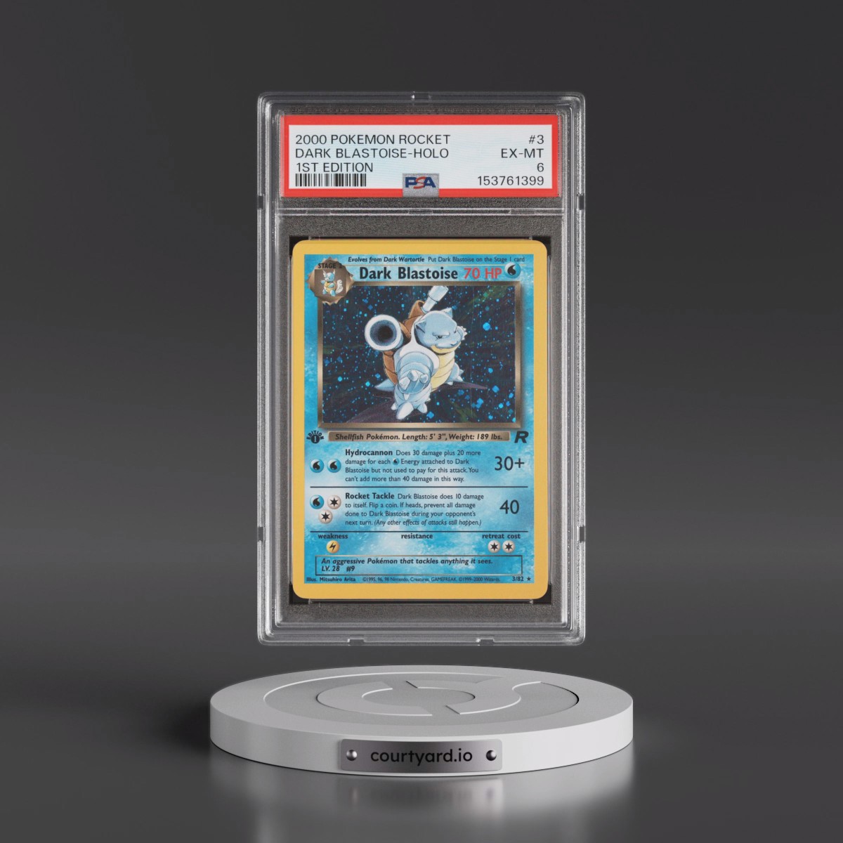 2000 Pokémon Rocket #3 Dark Blastoise - 1st Edition Holo (PSA 6 EX-MT) - Photo