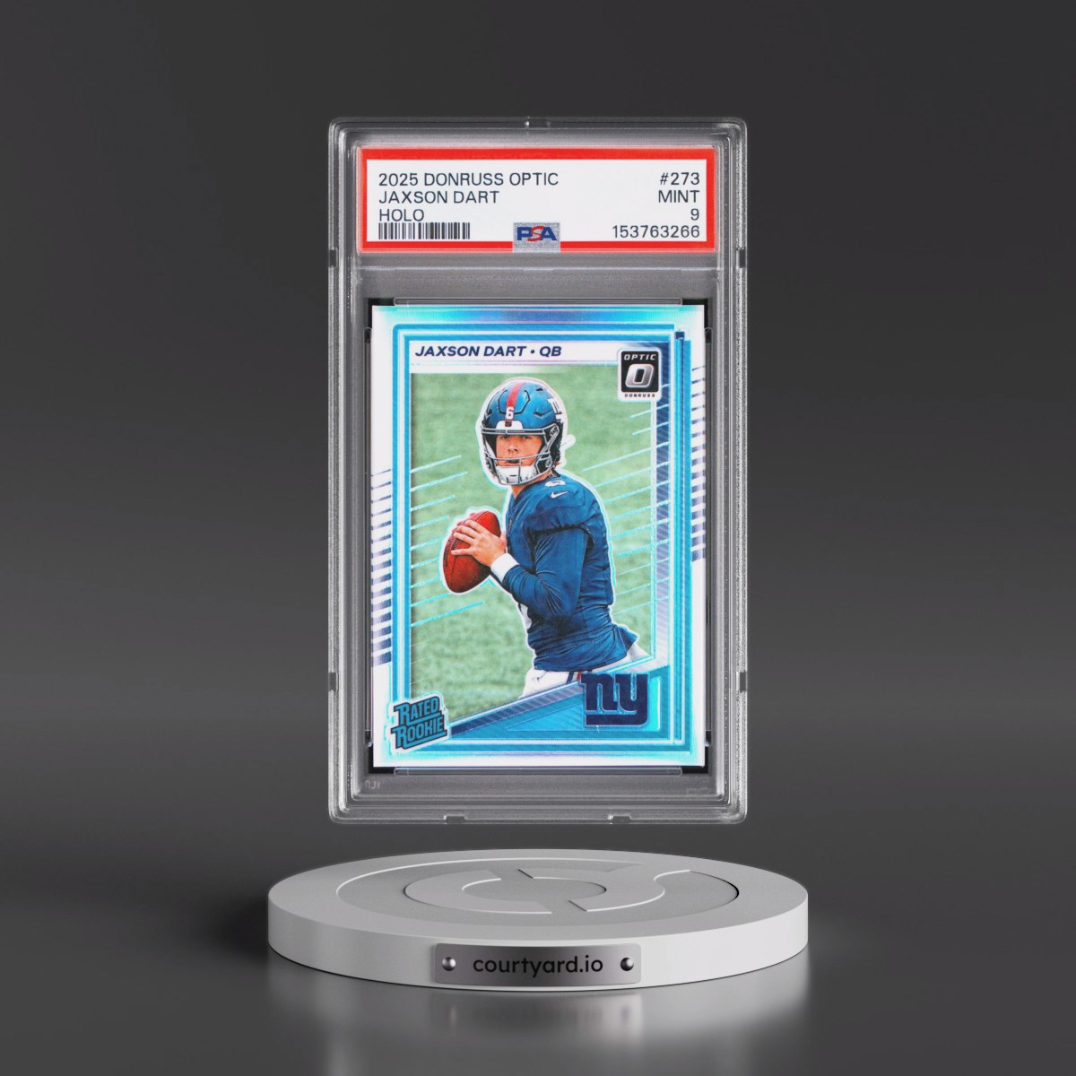 2025 Panini Donruss Optic #273 Jaxson Dart - Holo (PSA 9 MINT)