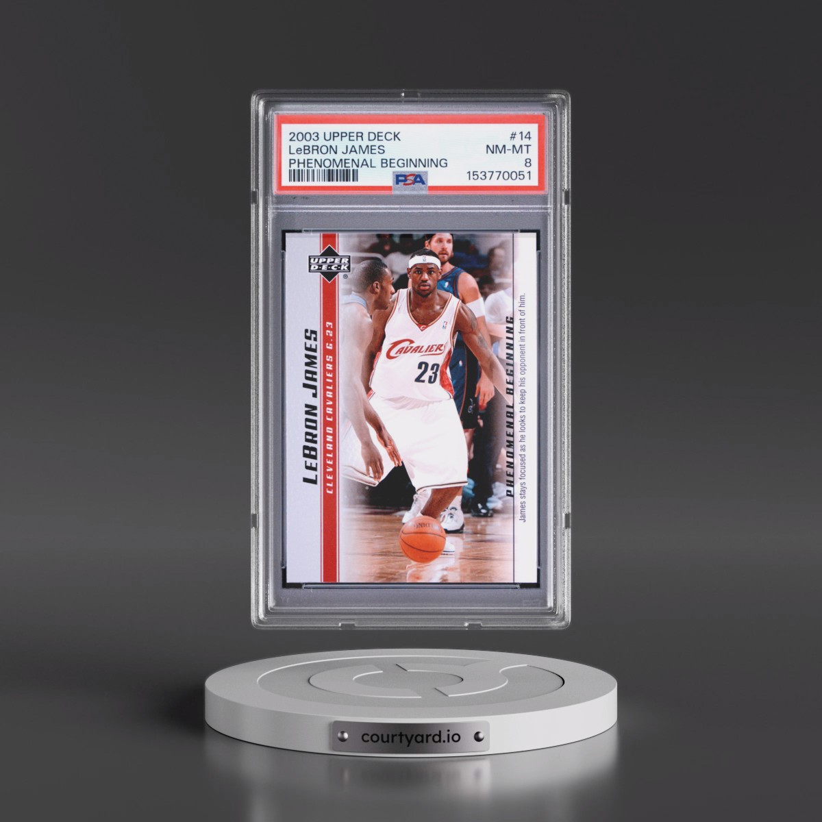 2003 Upper Deck Lebron James Phenomenal Beginnings #14 LeBron James (PSA 8 NM-MT)