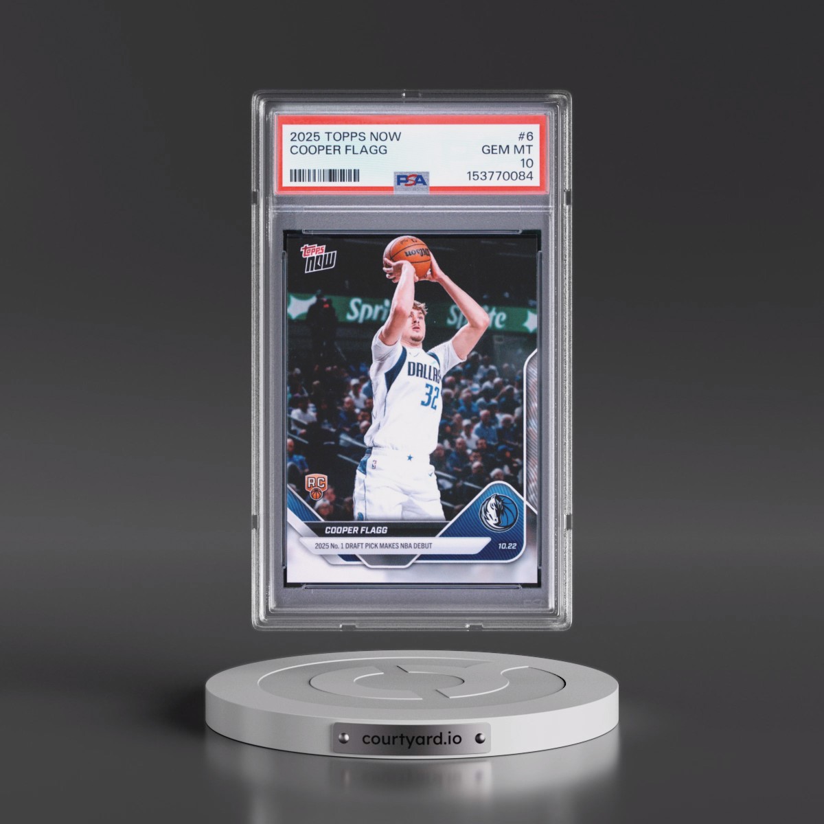 2025 Topps Now #6 Cooper Flagg (PSA 10 GEM MINT)
