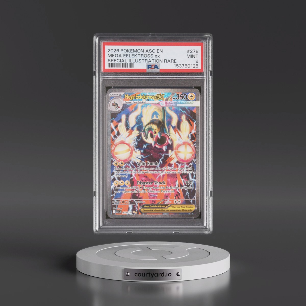 2026 Pokémon Asc EN-Ascended Heroes #278 Mega Eelektross EX - Holo Special Illustration Rare (PSA 9 MINT)