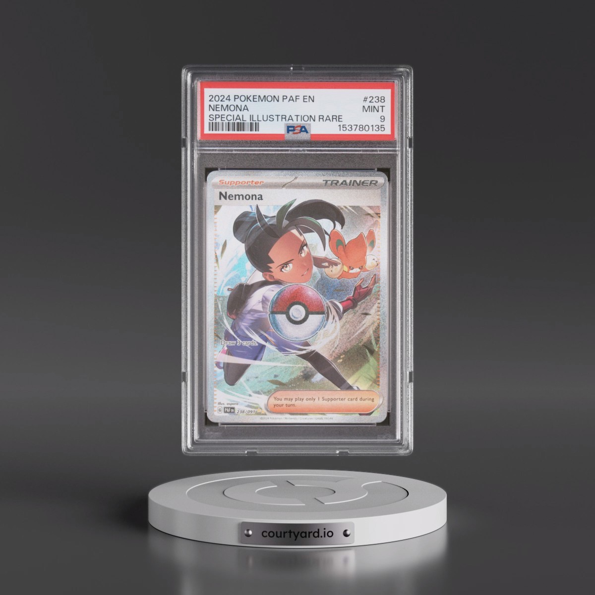 2024 Pokémon Paf EN-Paldean Fates #238 Nemona - Special Illustration Rare (PSA 9 MINT)