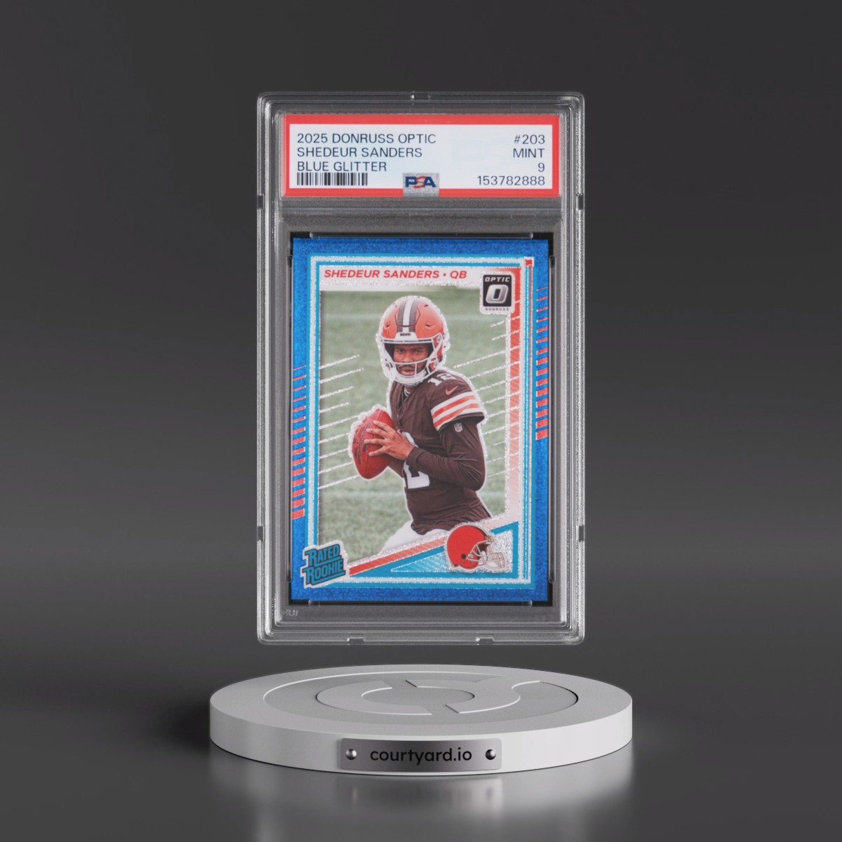 2025 Panini Donruss Optic Shedeur Sanders - Blue Glitter #203 PSA 9