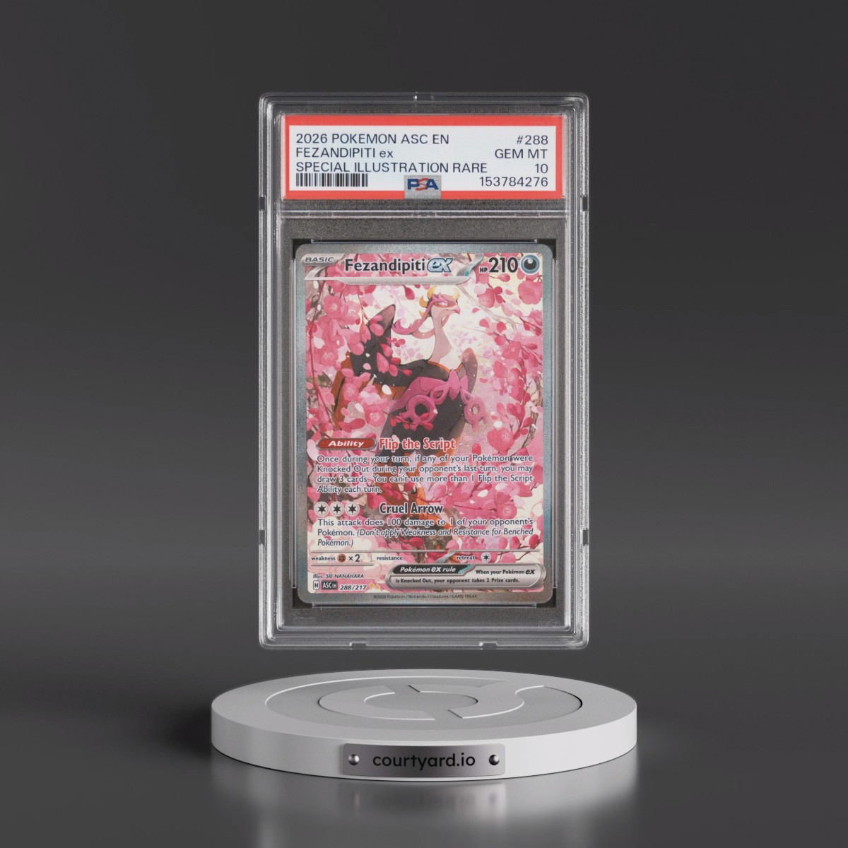 2026 Pokémon Asc EN-Ascended Heroes #288 Fezandipiti EX - Holo Special Illustration Rare (PSA 10 GEM MINT)