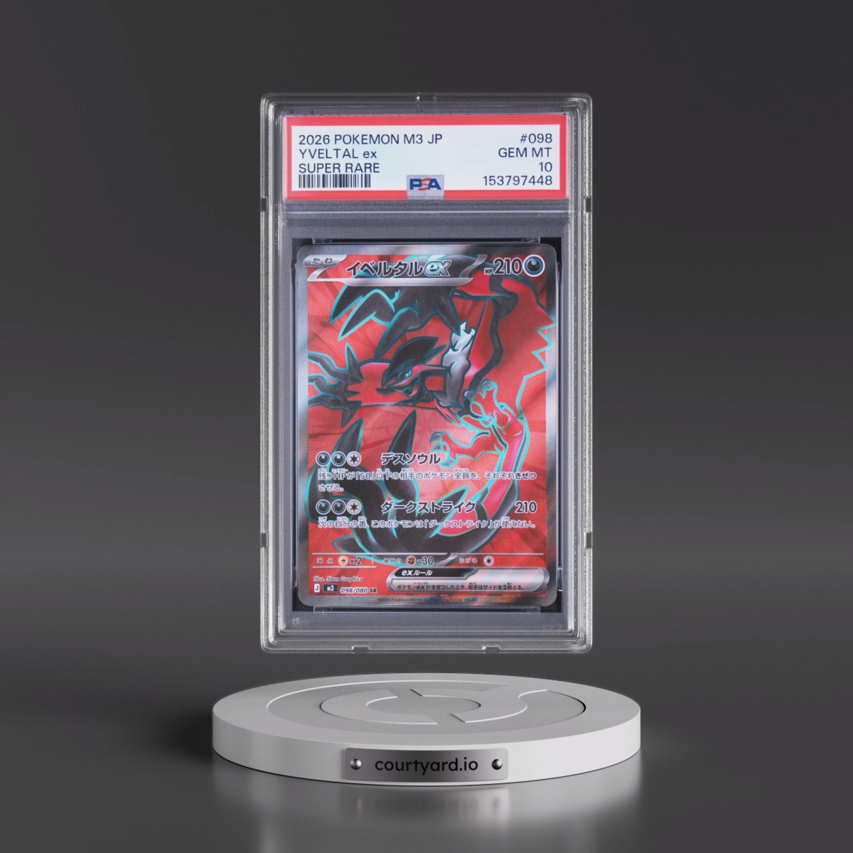 2026 Pokémon M3-Nullifying Zero #098 Yveltal EX - Holo Super Rare (PSA 10 GEM MINT)