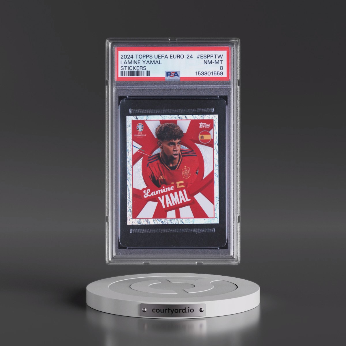 2024 Topps UEFA Euro 2024 Stickers #ESPPTW Lamine Yamal (PSA 8 NM-MT)