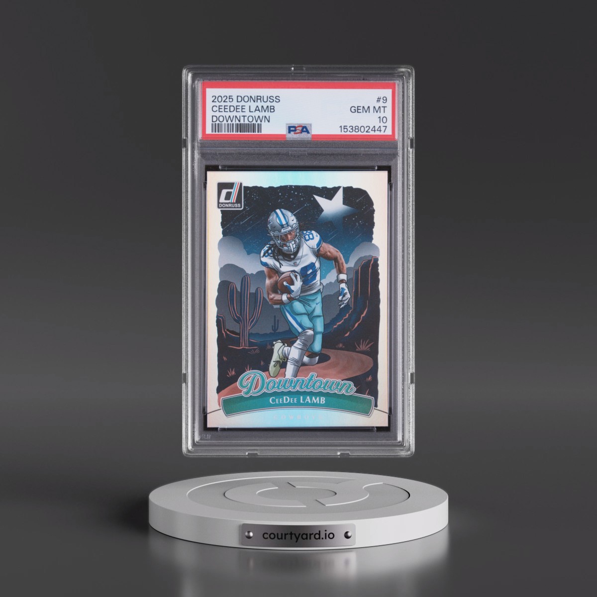 2025 Panini Donruss Downtown #9 Ceedee Lamb (PSA 10 GEM MINT)