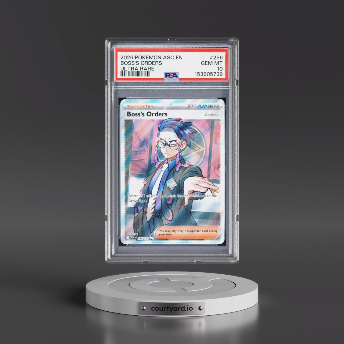 2026 Pokémon Asc EN-Ascended Heroes #256 Boss's Orders - Ultra Rare (PSA 10 GEM MINT)
