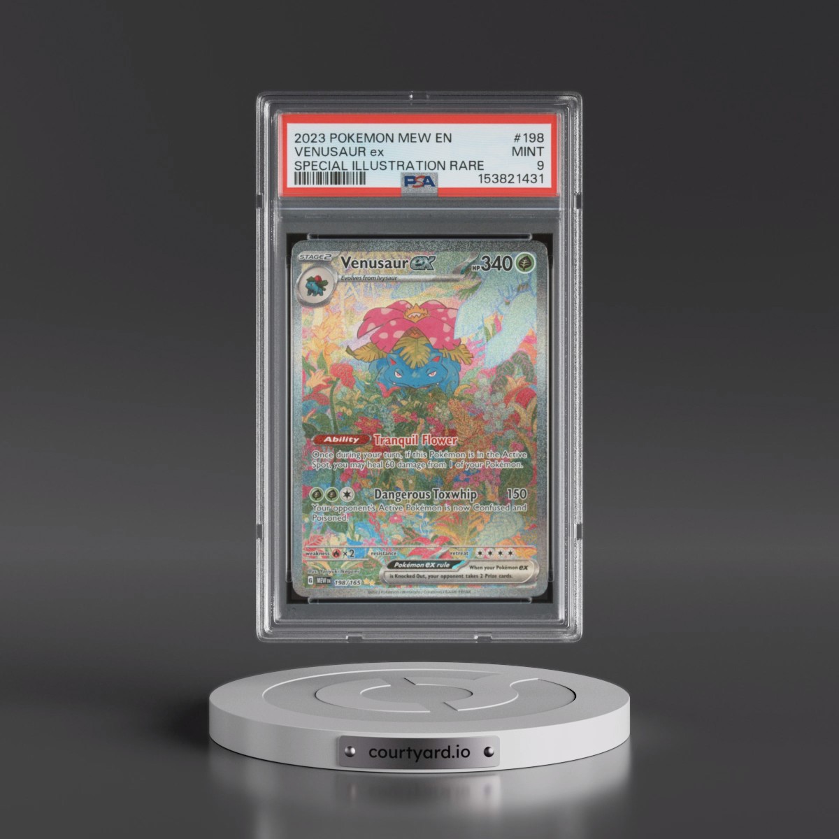2023 Pokémon Mew EN-151 #198 Venusaur EX - Holo Special Illustration Rare (PSA 9 MINT)