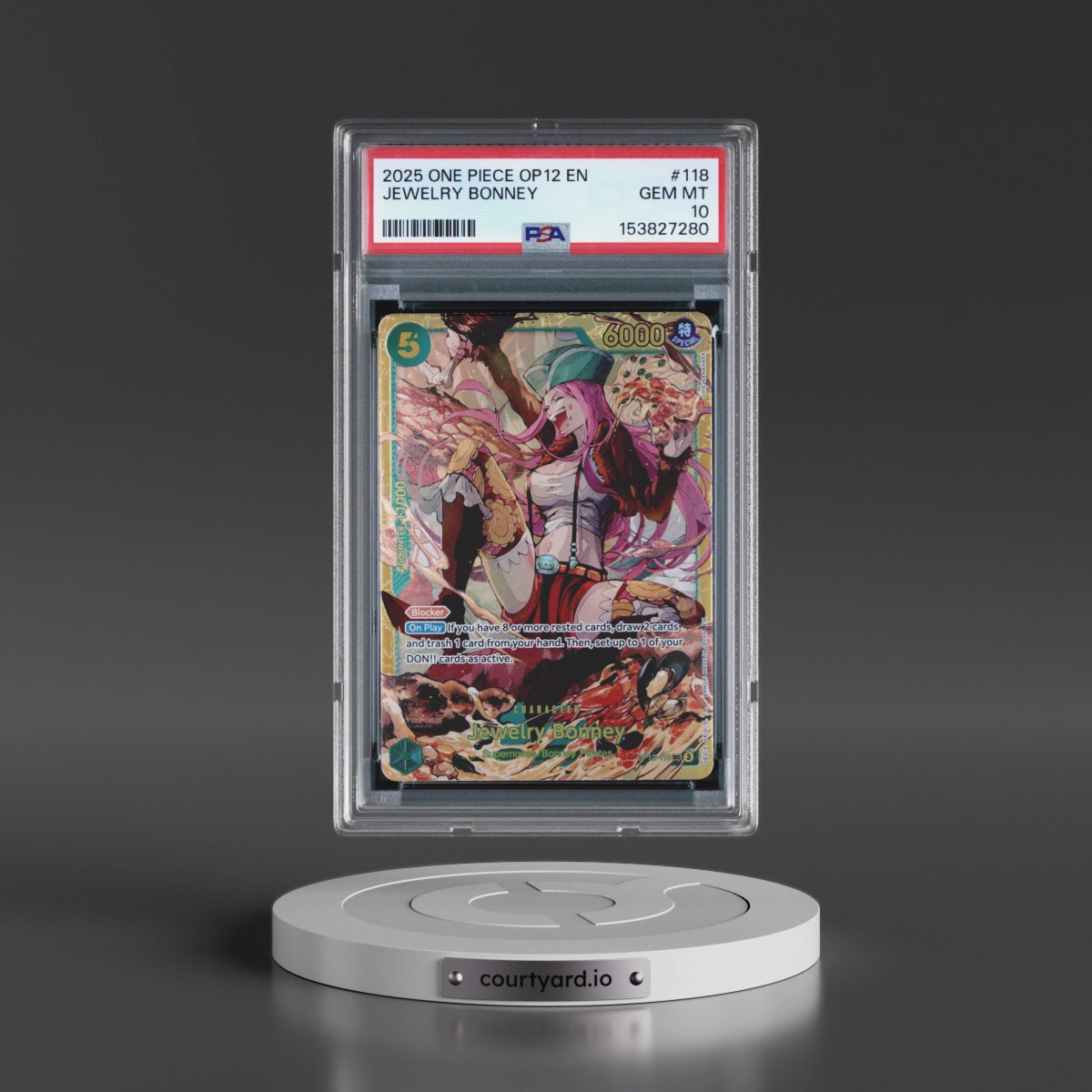 2025 One Piece OP12-Legacy of the Master #118 Jewelry Bonney (PSA 10 GEM MINT)