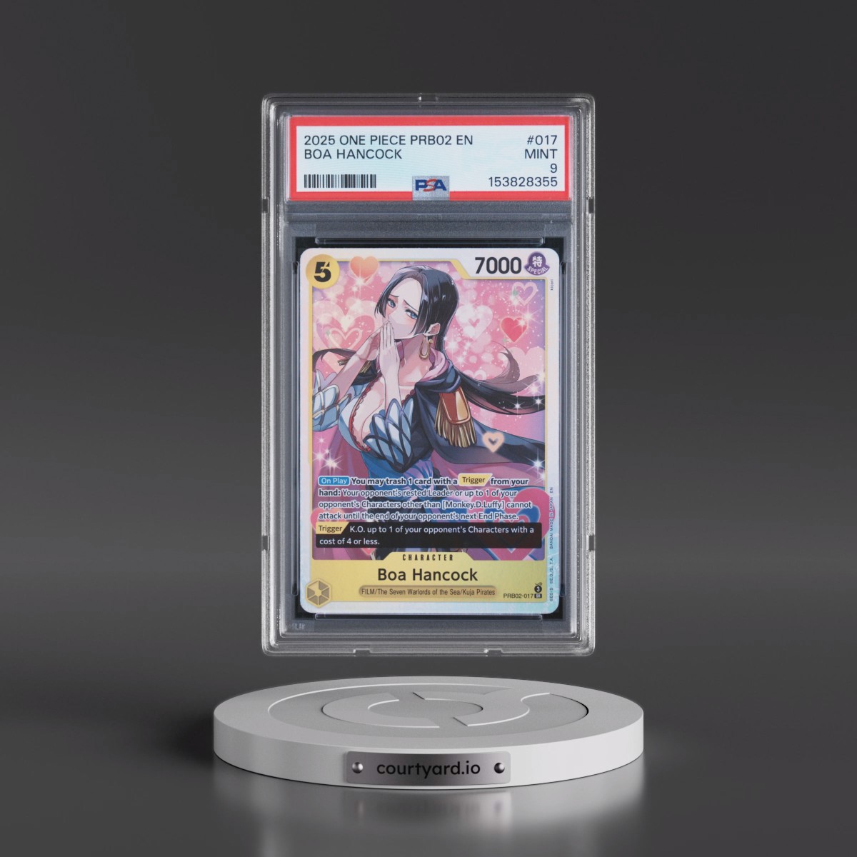 2025 One Piece PRB02-Premium Booster -One Piece Card the Best- Vol.2 #017 Boa Hancock (PSA 9 MINT)