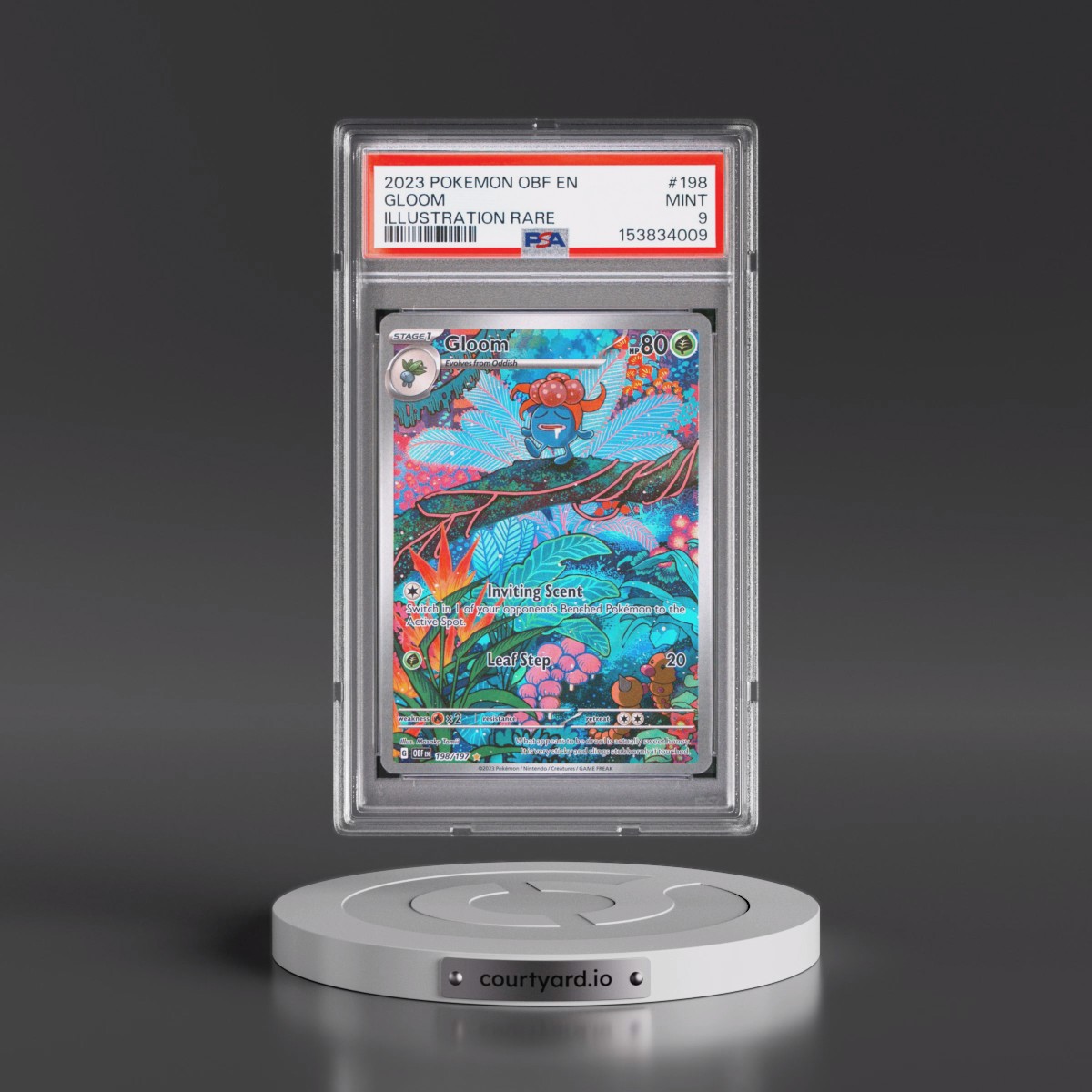 2023 Pokémon Obf EN-Obsidian Flames #198 Gloom - Illustration Rare (PSA 9 MINT)