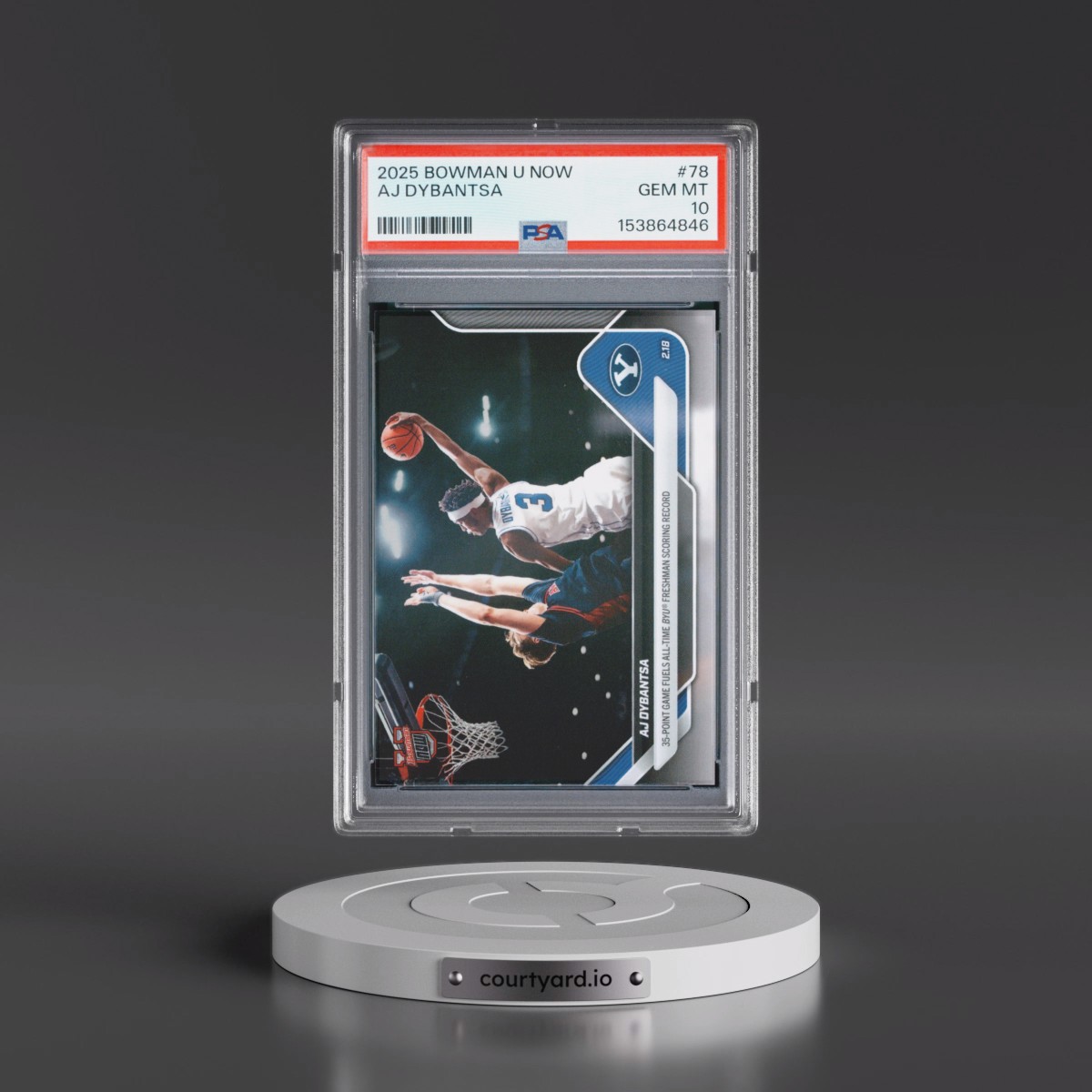 2025 Bowman U Now #78 AJ Dybantsa (PSA 10 GEM MINT)