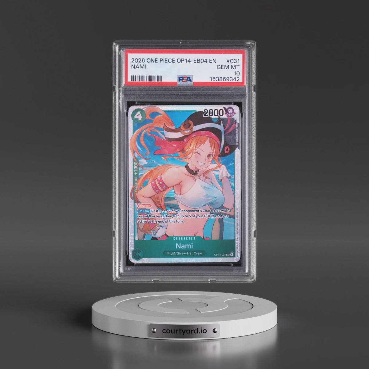 2026 One Piece OP14-EB04-the Azure Sea's Seven #031 Nami (PSA 10 GEM MINT)