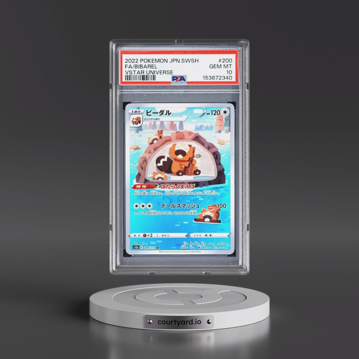 2022 Pokémon Sword & Shield Vstar Universe #200 Bibarel - Full Art (PSA 10 GEM MINT)