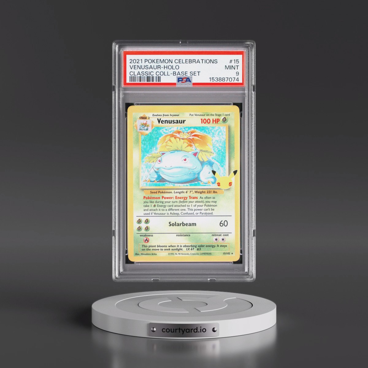 2021 Pokémon Celebrations Classic Collection #15 Venusaur - Holo (PSA 9 MINT)