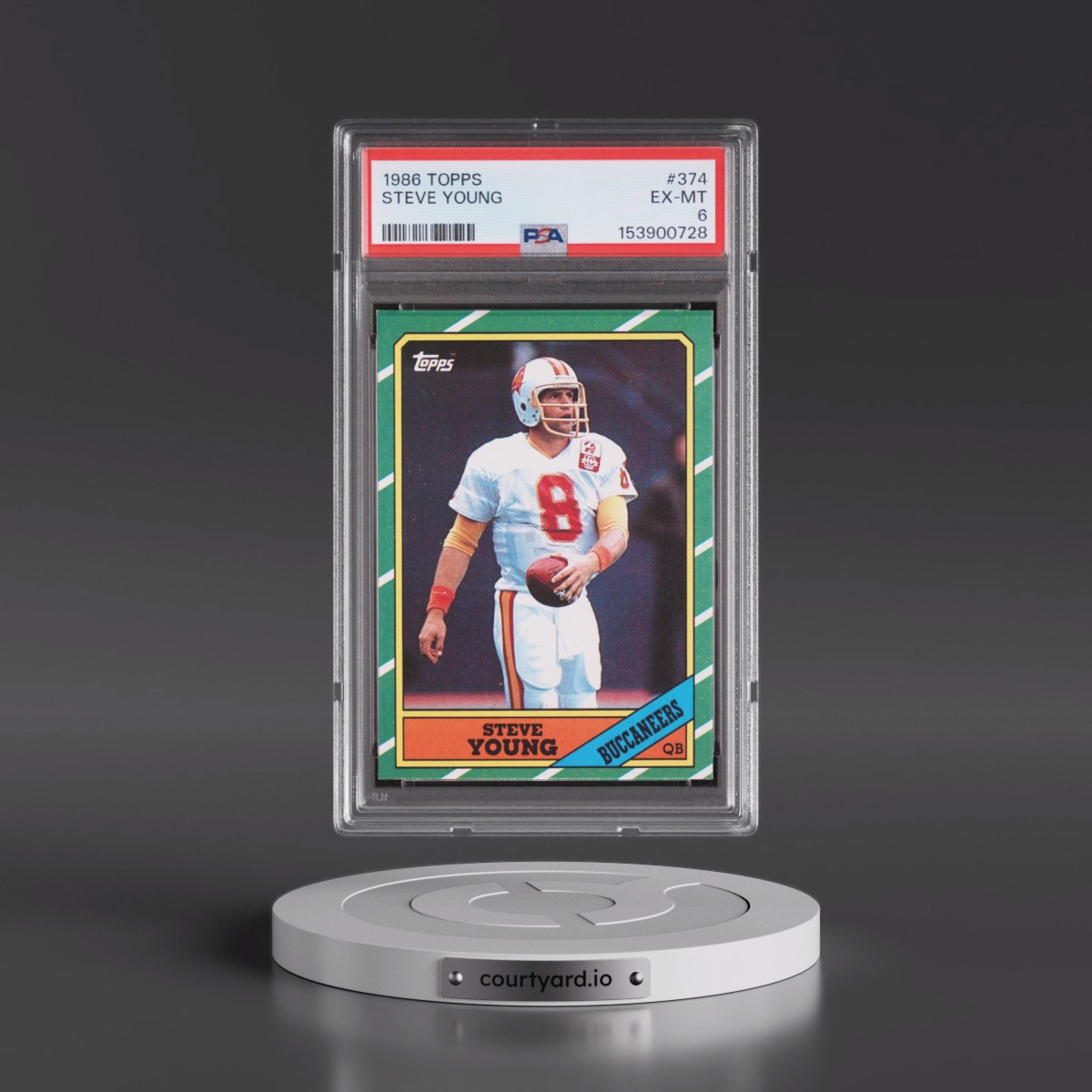 1986 Topps #374 Steve Young (PSA 6 EX-MT)