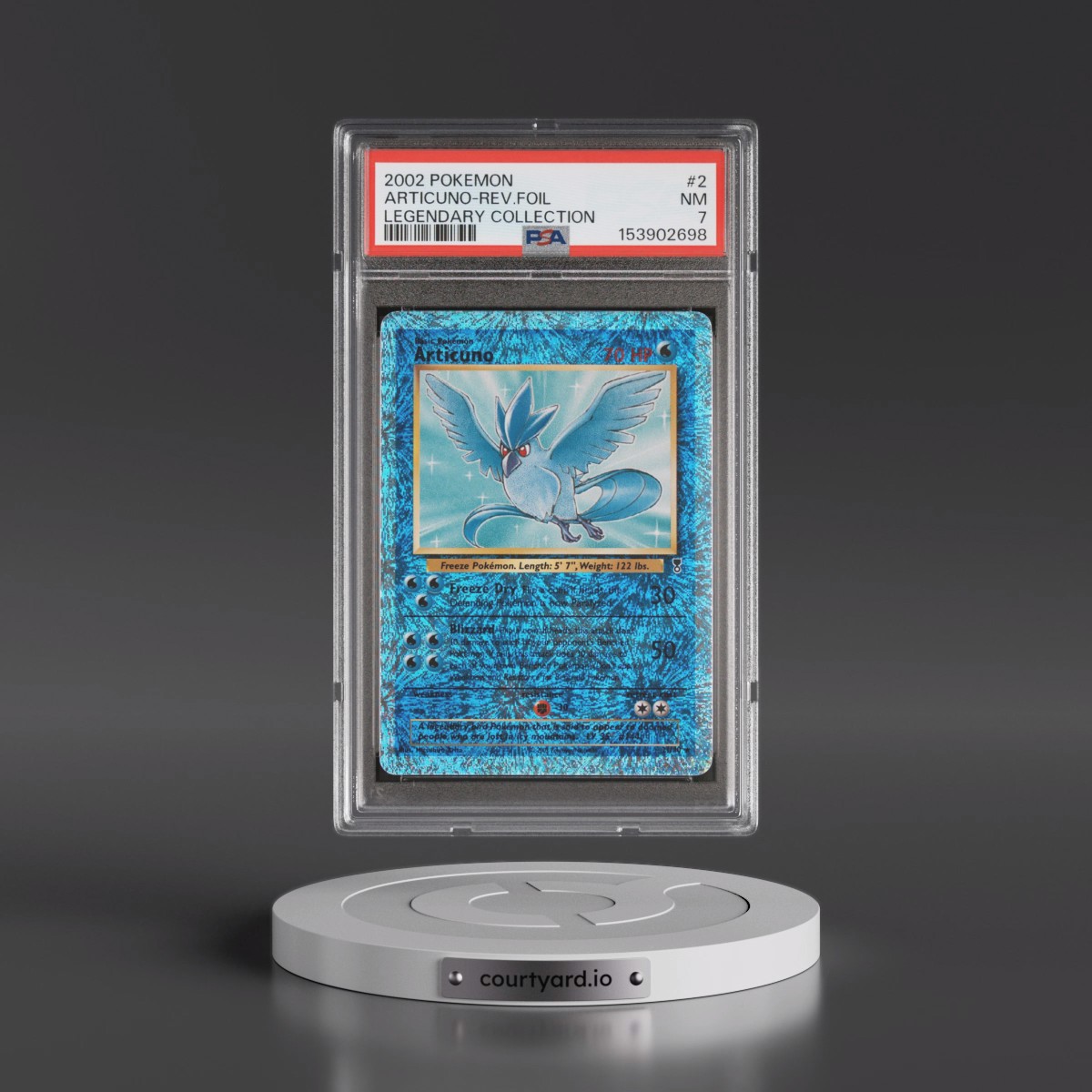 2002 Pokémon Legendary Collection #2 Articuno - Reverse Foil (PSA 7 NM)