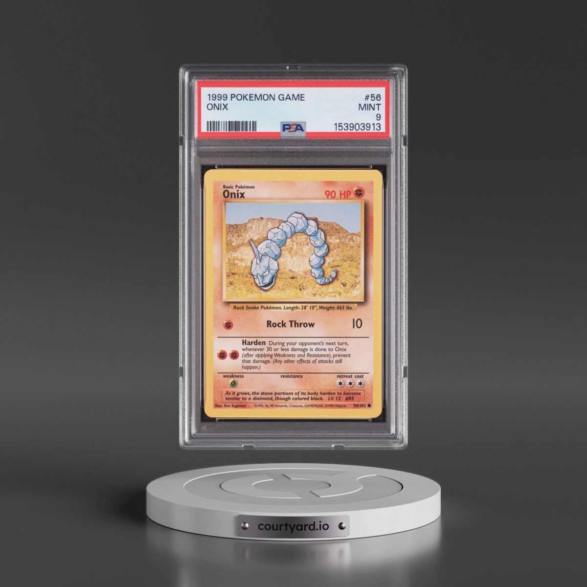1999 Pokémon Game #56 Onix (PSA 9 MINT)