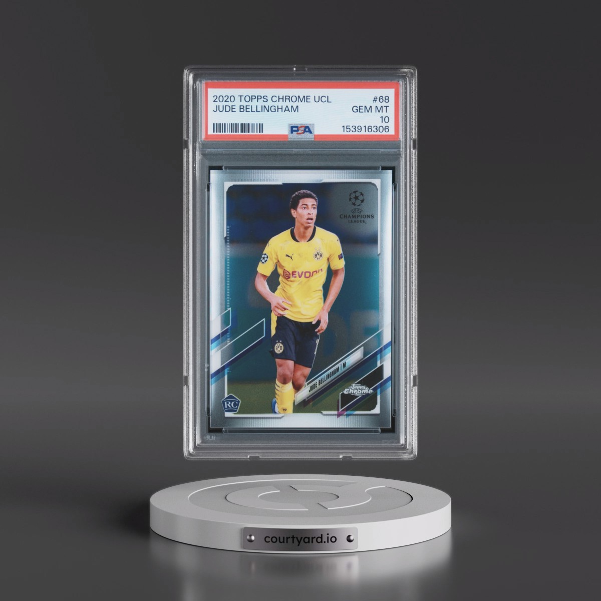 2020 Topps Chrome UEFA Champions League #68 Jude Bellingham (PSA 10 GEM MINT)
