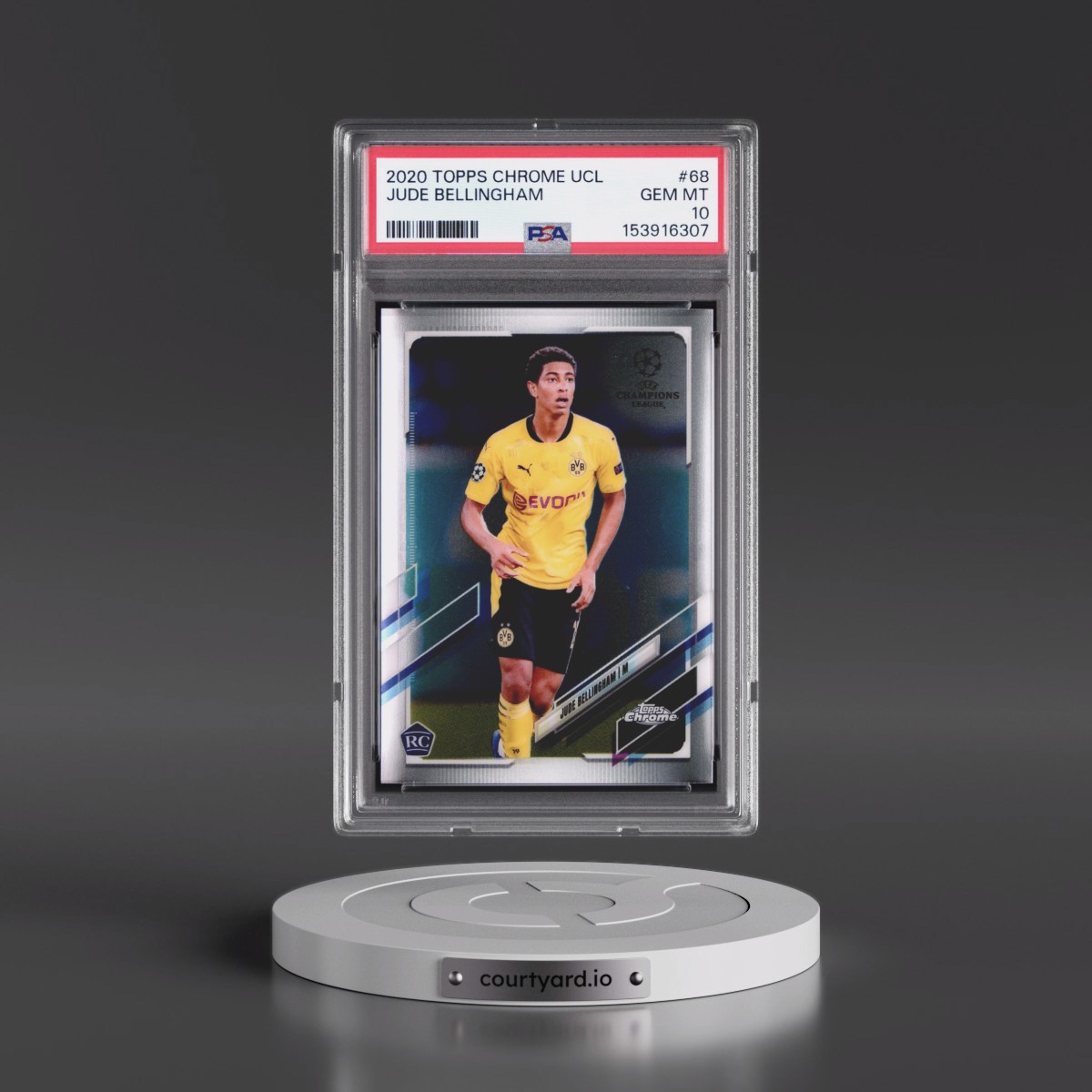 2020 Topps Chrome UEFA Champions League #68 Jude Bellingham (PSA 10 GEM MINT)