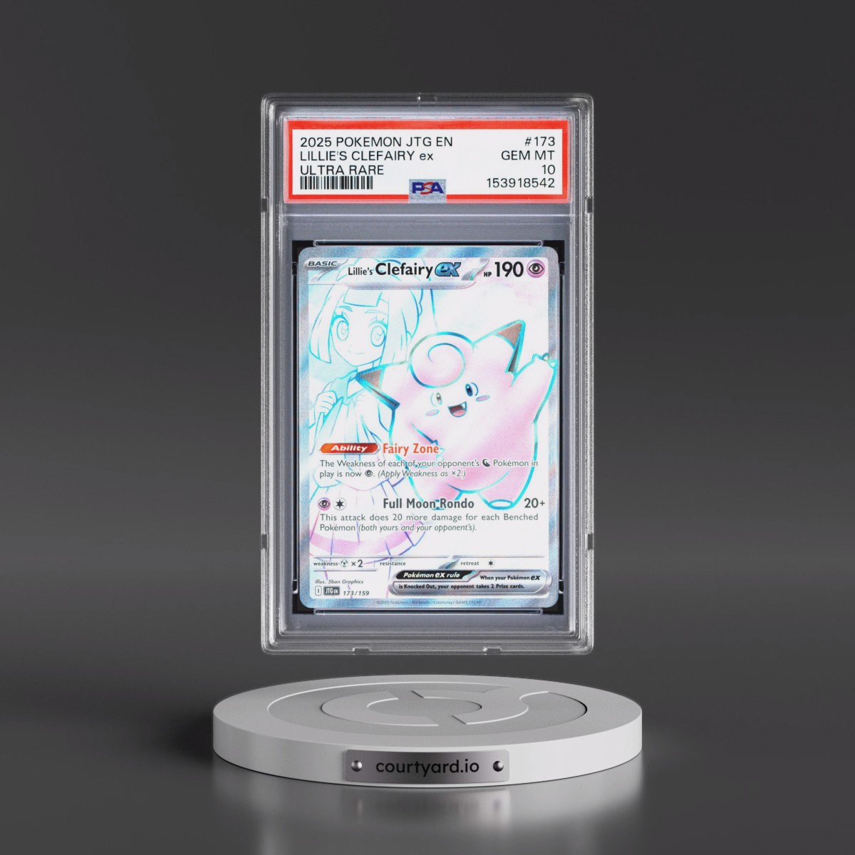 2025 Pokémon Jtg EN-Journey Together #173 Lillie's Clefairy EX - Holo Ultra Rare (PSA 10 GEM MINT)