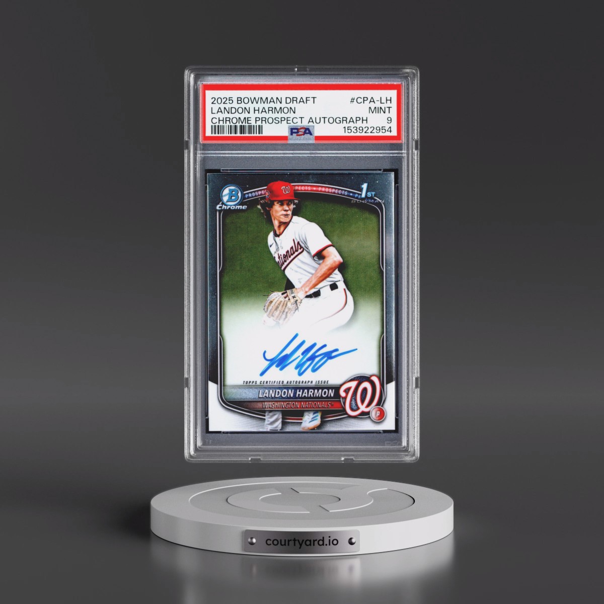 2025 Bowman Draft Chrome Prospect Autographs #CPA-LH Landon Harmon (PSA 9 MINT)