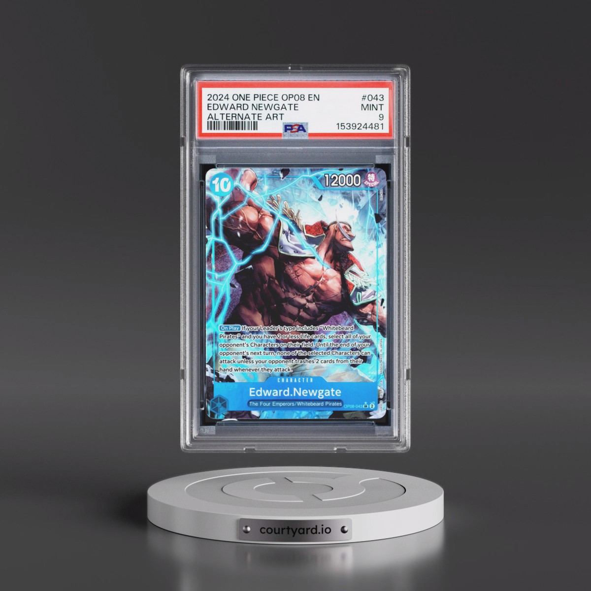 2024 One Piece OP08-Two Legends #043 Edward Newgate - Alternate Art (PSA 9 MINT)