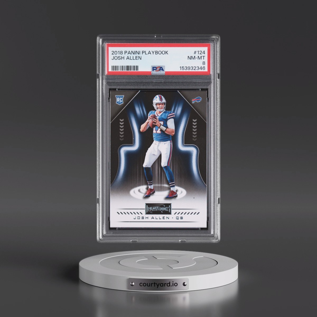 2018 Panini Playbook #124 Josh Allen (PSA 8 NM-MT)