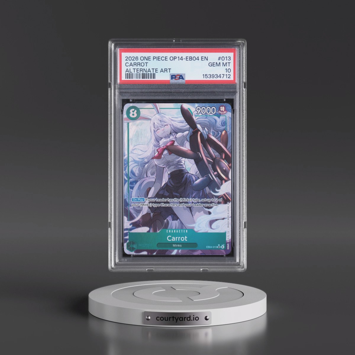 2026 One Piece OP14-EB04-the Azure Sea's Seven #013 Carrot - Alternate Art (PSA 10 GEM MINT)