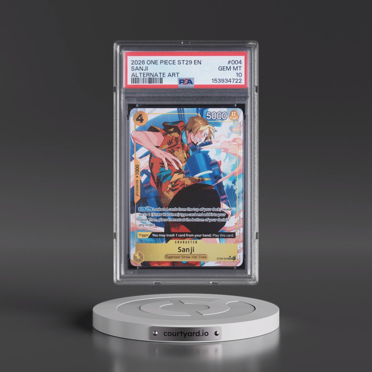 2026 One Piece Starter Deck ST29-Egghead #004 Sanji - Alternate Art (PSA 10 GEM MINT)