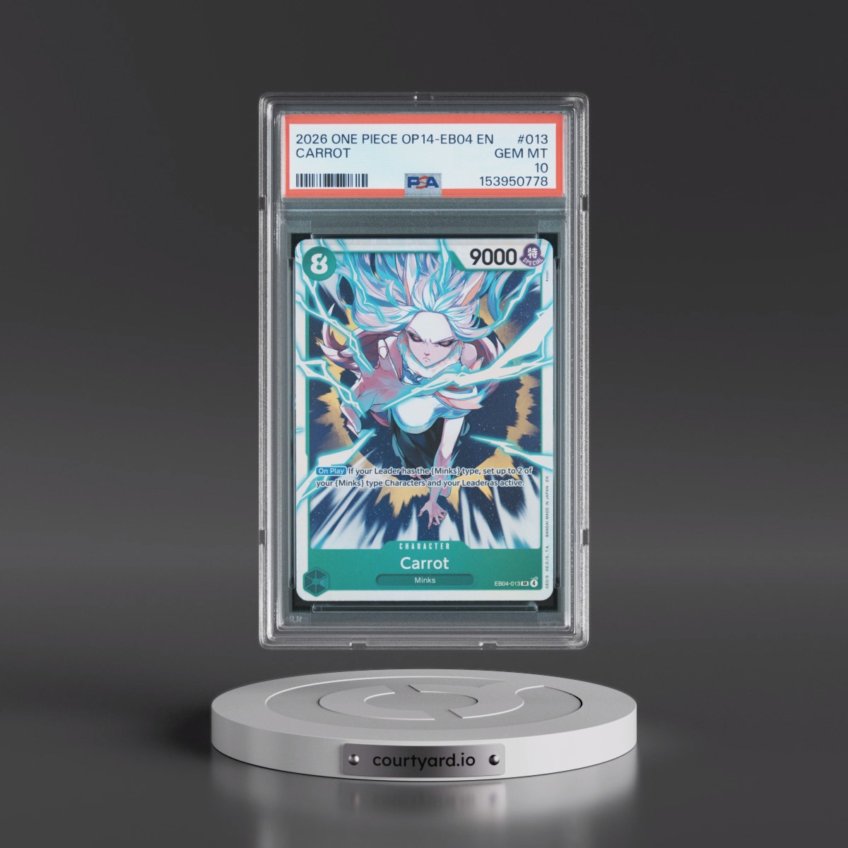 2026 One Piece OP14-EB04-the Azure Sea's Seven #013 Carrot (PSA 10 GEM MINT)
