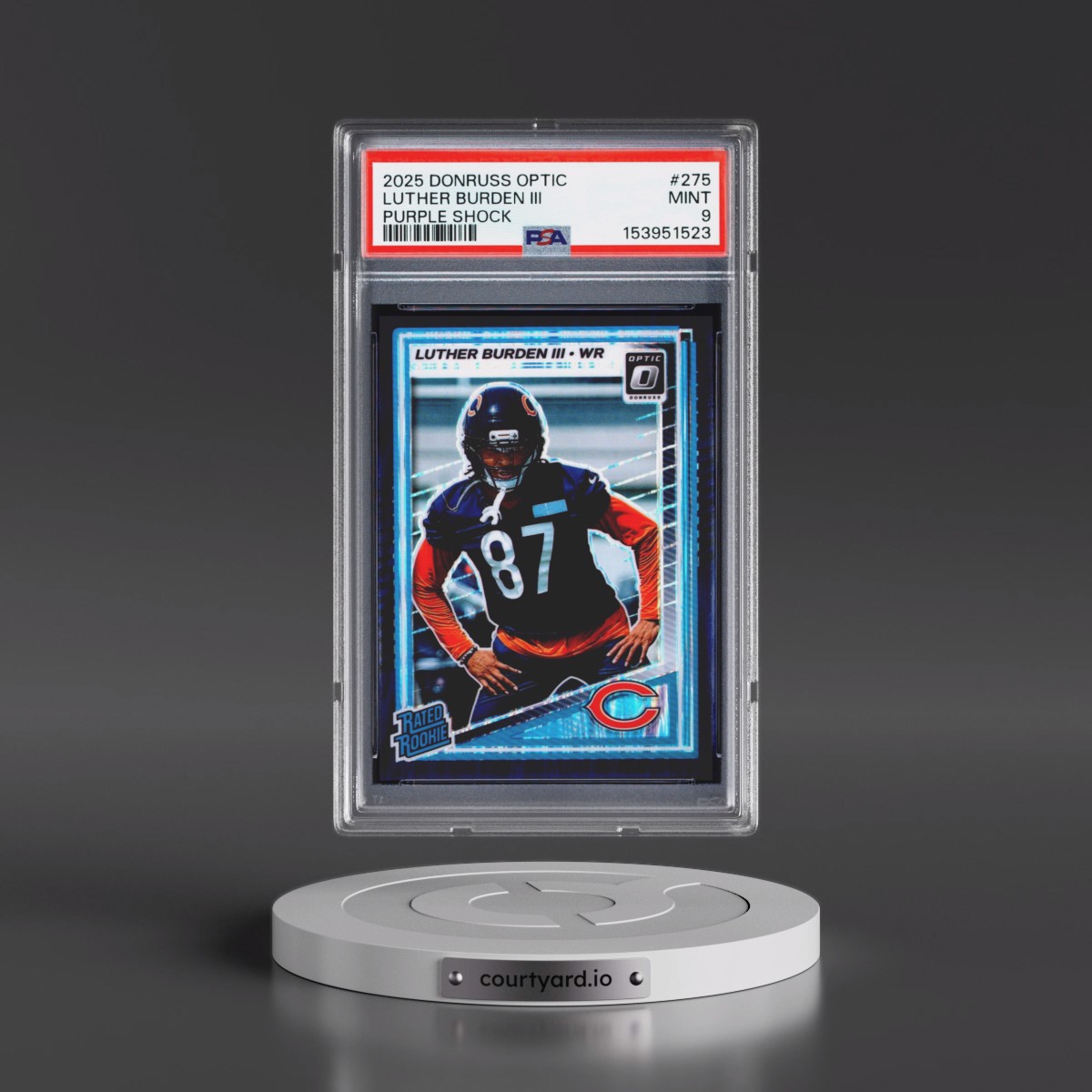 2025 Panini Donruss Optic Luther Burden III - Purple Shock #275 PSA 9