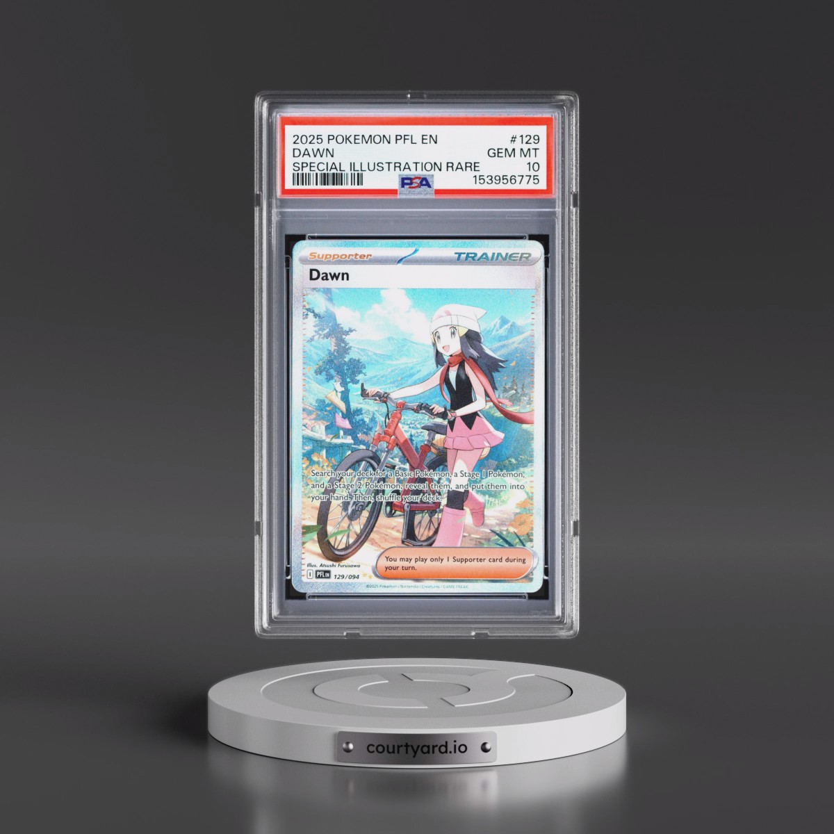 2025 Pokémon Pfl EN-Phantasmal Flames #129 Dawn - Special Illustration Rare (PSA 10 GEM MINT)
