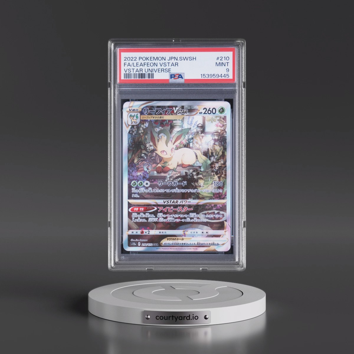 2022 Pokémon Sword & Shield Vstar Universe #210 Leafeon Vstar - Full Art (PSA 9 MINT)