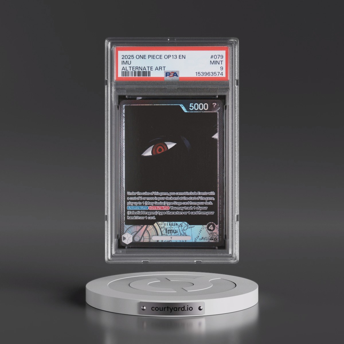 2025 One Piece OP13-Carrying on His Will #079 Imu - Alternate Art (PSA 9 MINT)