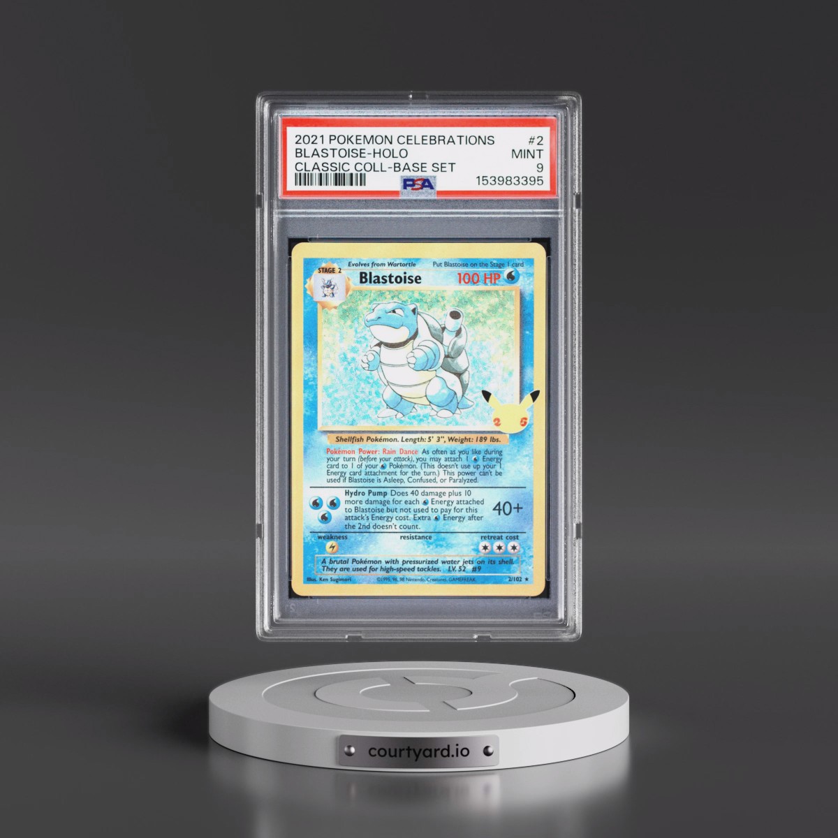 2021 Pokémon Celebrations Classic Collection #2 Blastoise - Holo (PSA 9 MINT)