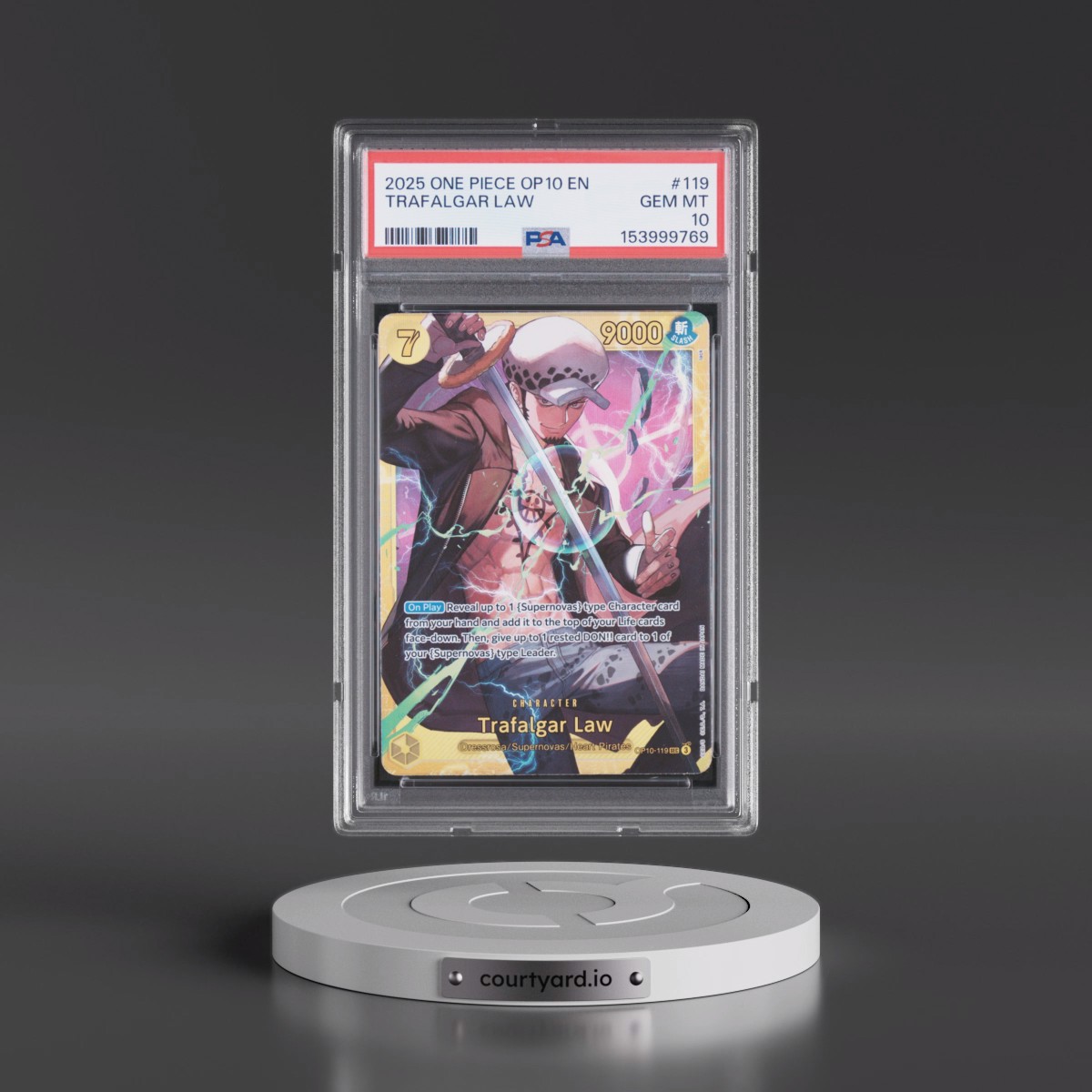 2025 One Piece OP10-Royal Blood #119 Trafalgar Law (PSA 10 GEM MINT)