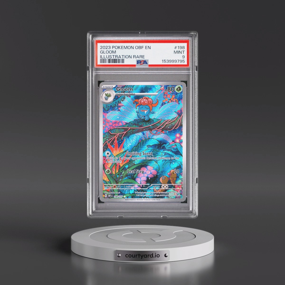 2023 Pokémon Obf EN-Obsidian Flames #198 Gloom - Illustration Rare (PSA 9 MINT)