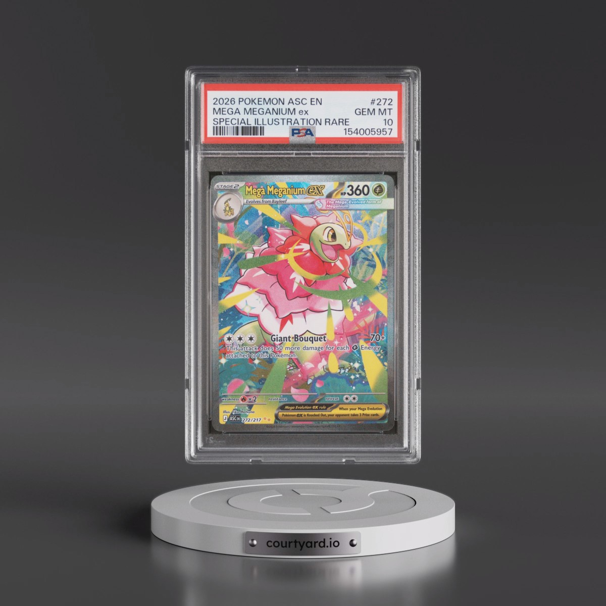 2026 Pokémon Asc EN-Ascended Heroes #272 Mega Meganium EX - Holo Special Illustration Rare (PSA 10 GEM MINT)