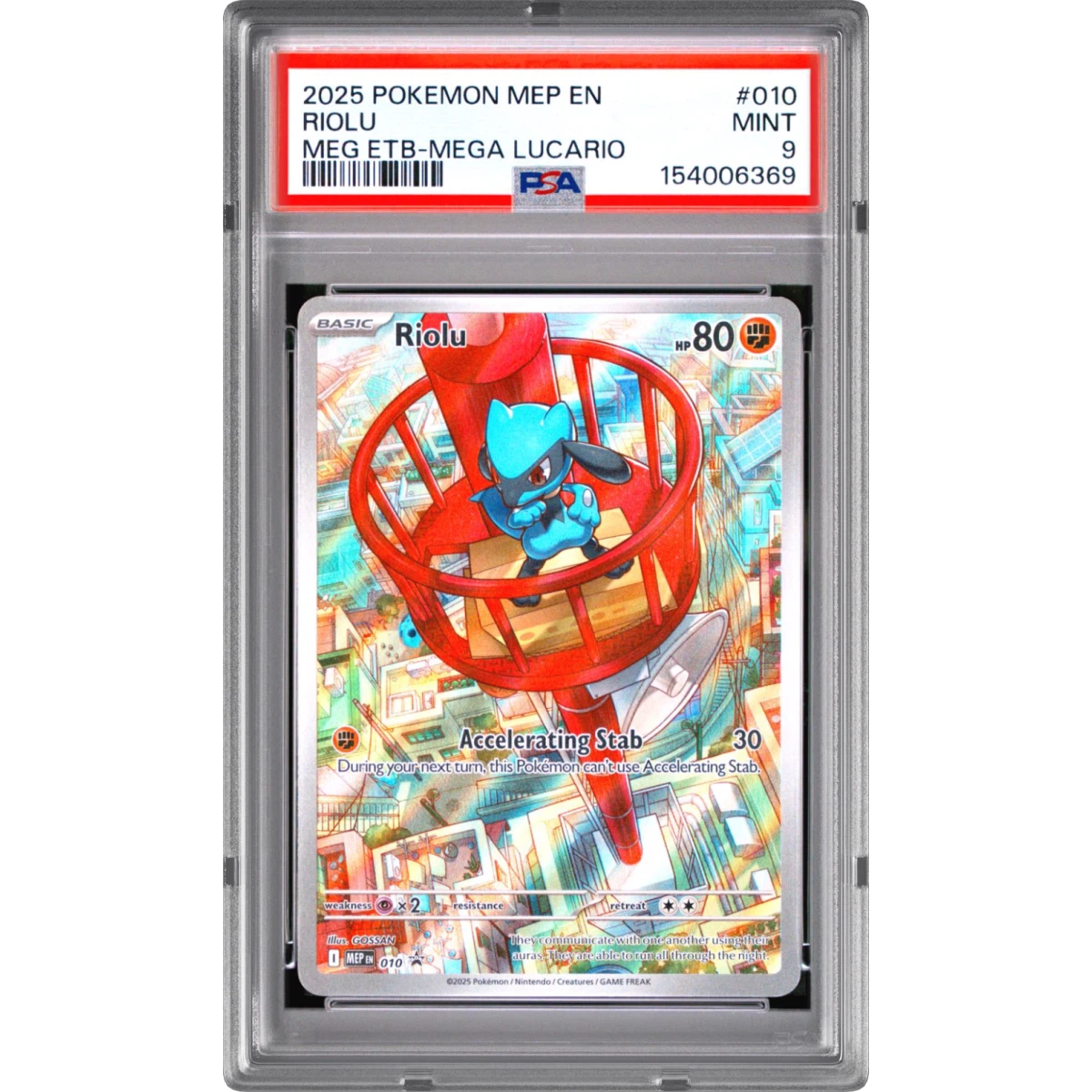 Pokémon Mep Me Black Star Riolu - Elite -Mega Lucario