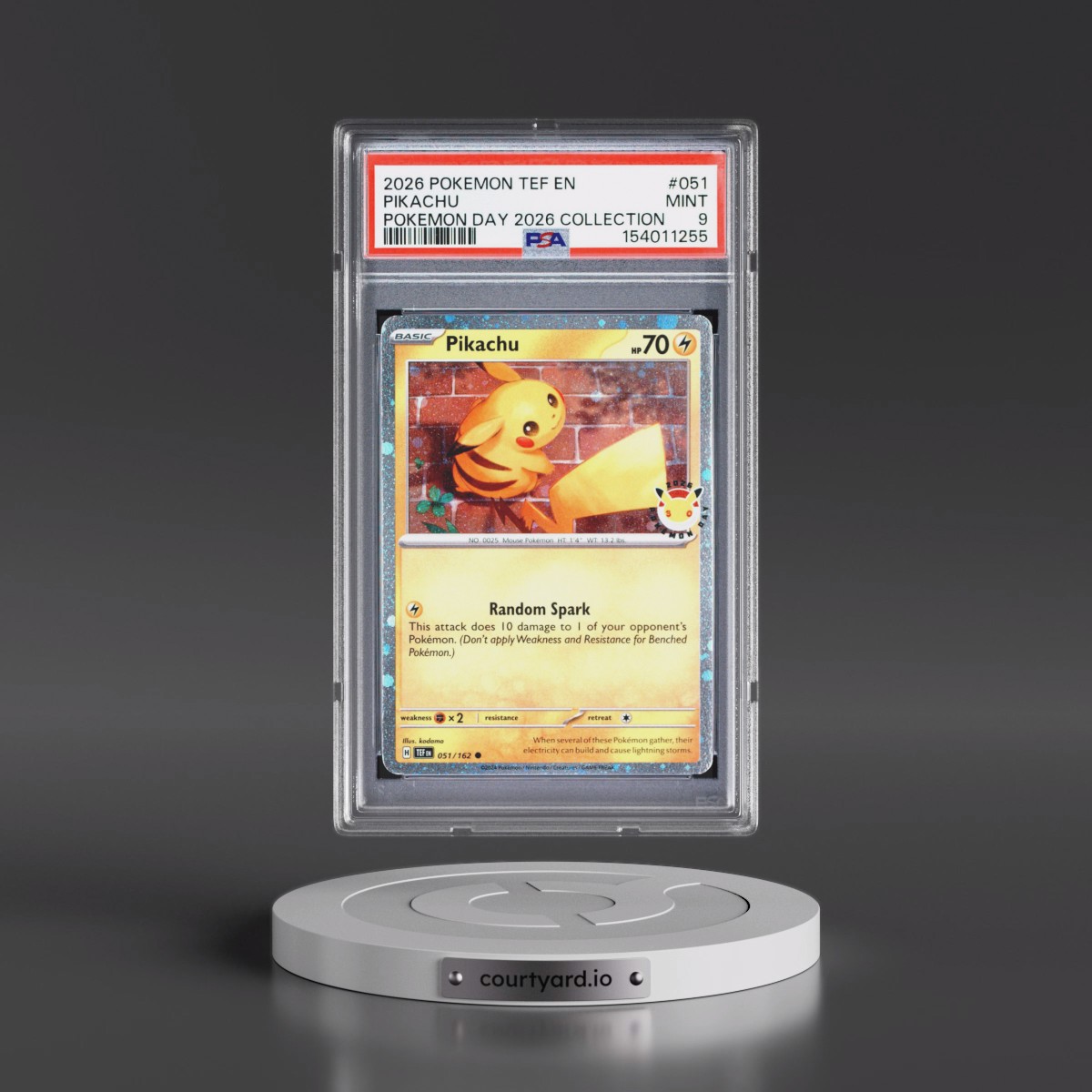 2026 Pokémon Tef EN-Temporal Forces #051 Pikachu - Pokemon Day 2026 Collection (PSA 9 MINT)