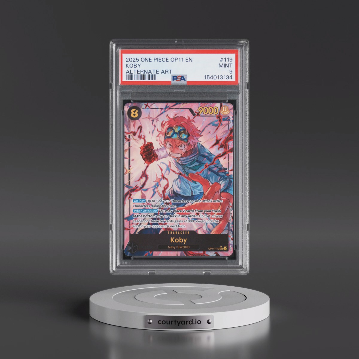 2025 One Piece OP11-A Fist of Divine Speed #119 Koby - Alternate Art (PSA 9 MINT)