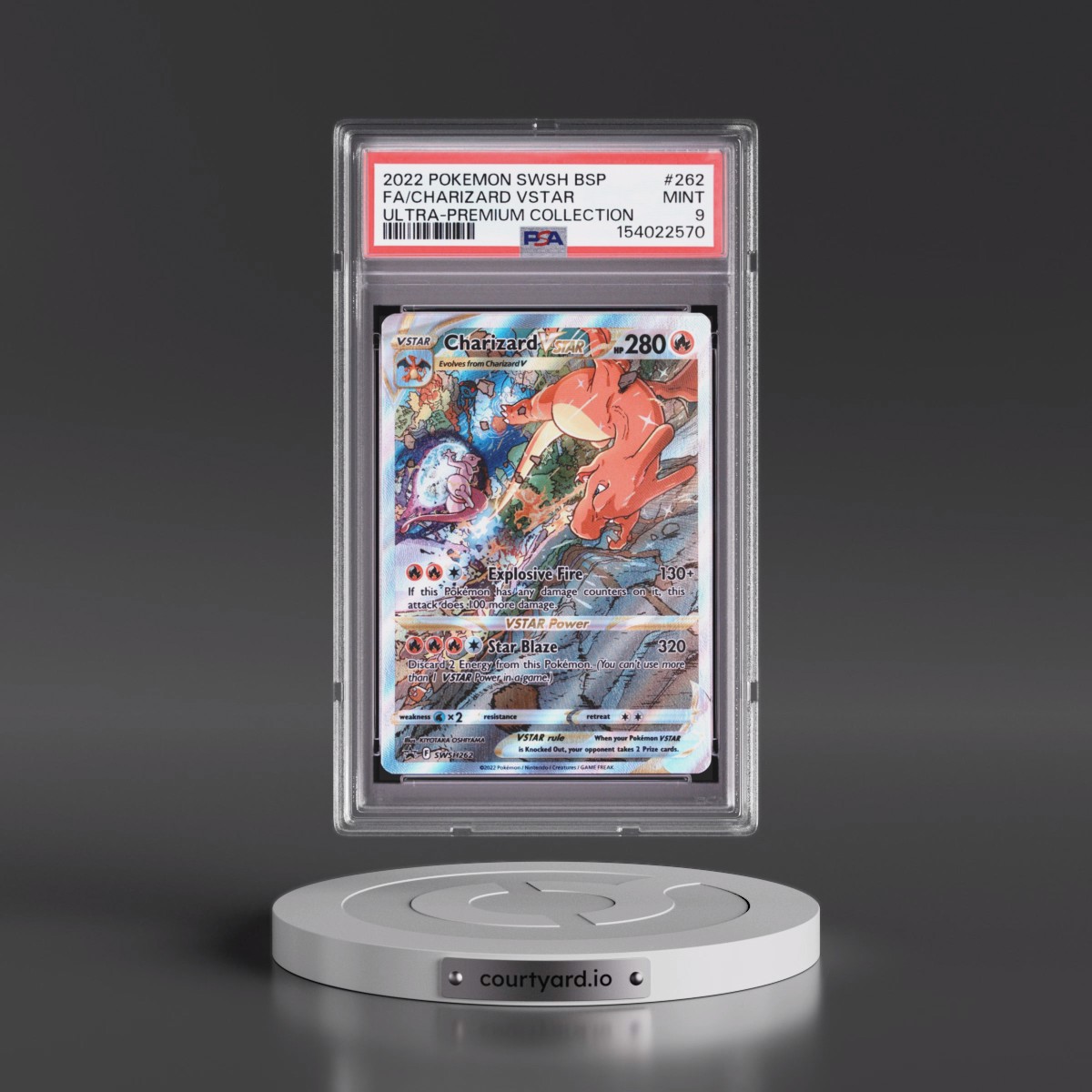 2022 Pokémon Swsh Black Star Promo #262 Charizard Vstar - Full Art Sword & Shield Ultra-Premium Collection-Charizard (PSA 9 MINT)