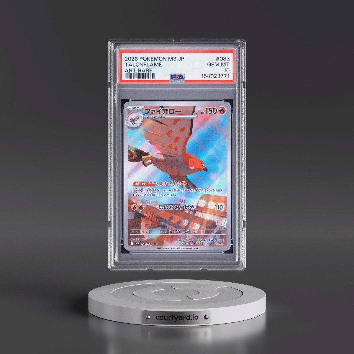 2026 Pokémon M3-Nullifying Zero #083 Talonflame - Art Rare (PSA 10 GEM MINT)